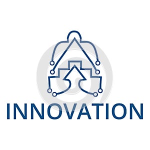 Abstract tech character of circuit