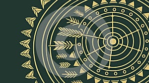 Abstract Tech Circular Interface, vector design Generative AI