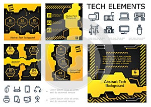 Abstract Tech Colorful Infographic Concept