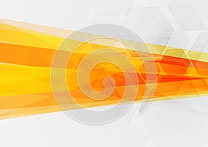 Abstract tech concept orange geometric background