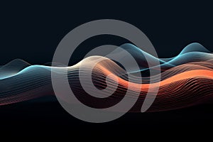Abstract tech design with flowing lines
