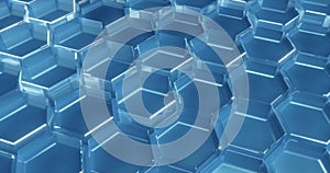 Abstract tech honeycomb background.