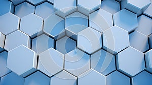 Abstract tech honeycomb background.