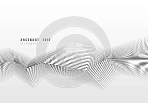 Abstract tech lines pattern design decorative on white background