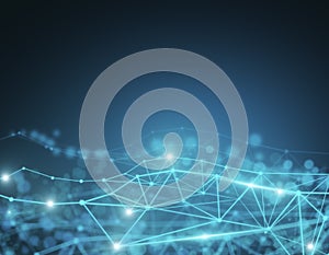 Tech polygonal backdrop