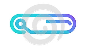 Abstract Tech Progress Bar UI Element, vector design Generative AI