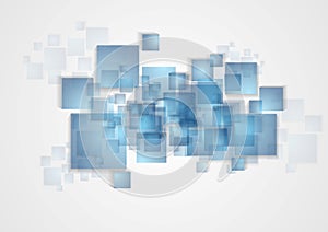 Abstract tech squares design
