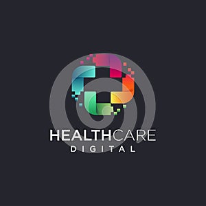 Abstract techie Medical Logo icon vector template photo