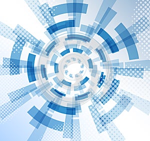 Abstract technical blue background