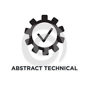 Abstract technical icon. Simple element illustration. Abstract t