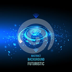 Abstract techno background for futuristic high tech design - vector