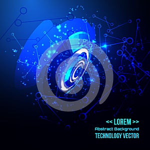 Abstract techno background for futuristic high tech design - vector