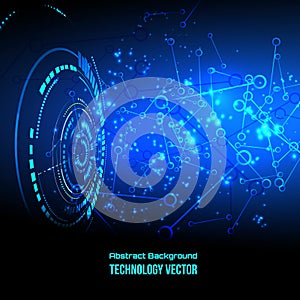 Abstract techno background for futuristic high tech design - vector
