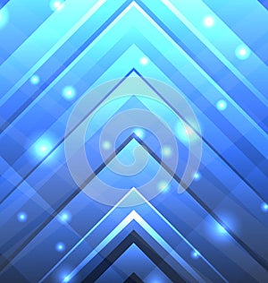 Abstract Techno Background with Transparent Arrows
