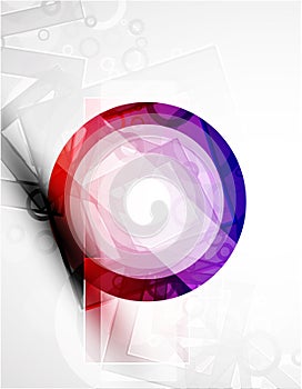 Abstract techno circle background