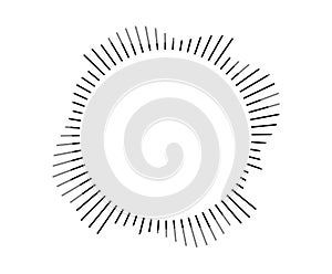 Abstract techno music sound wave circle design