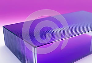 Abstract technogenic background with a lilac regular geometric figure, lilac background for design,