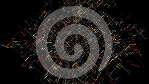 Abstract technogenic background of thin lines and stripes