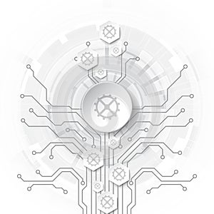 Abstract technological background concept with various technology elements. illustration Vector