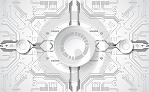 Abstract technological background concept with various technology elements. illustration Vector