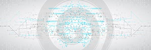 Abstract technological background with various elements. Structure pattern technology backdrop. Vector