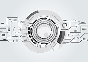 Abstract technological background with various technological elements. Structure pattern technology backdrop. Vector illustrator