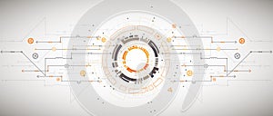 Abstract technological background with various technological elements. Structure pattern technology backdrop. Vector