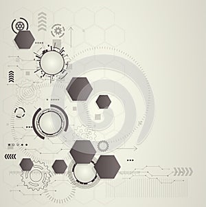 Abstract technological background. Vector illustration.
