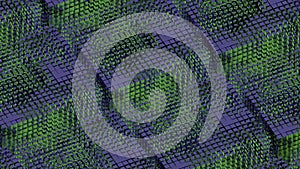 Abstract technological background with the visualization of artificial intelligence working process. Design. Animated