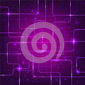 Abstract technological circuitry network design with glowing interconnected lines.