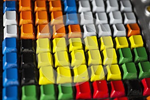 Abstract technological keyboard control panel or panel of unknown device