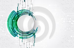 Abstract technological theme circle background. Vector