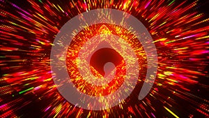 Abstract technology background. Big data digital code. Futuristic dots background. 3d rendering.