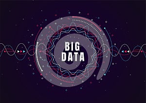 Abstract technology background with Big data. Internet connection, abstract sense of science and technology analytics concept