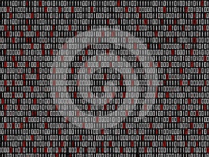 Abstract technology background with binary code, matrix backdrop