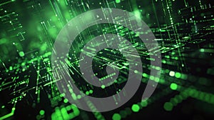 Abstract technology background. Binary code matrix. Business inteligence technology background