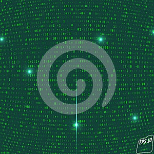 Abstract Technology Background. Binary Computer Code.