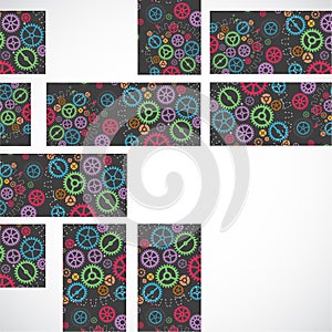 Abstract technology background with colorful gears.
