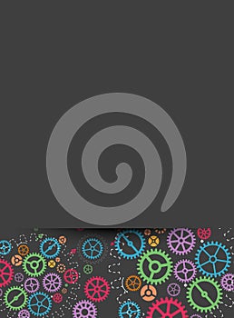 Abstract technology background with colorful gears.