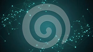 Abstract Technology Background with Connected Dots and Lines Representing Digital Network and Communication