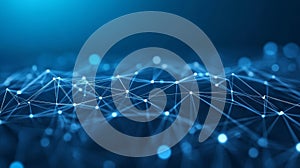 Abstract technology background with connected lines dots digital network data visualization futuristic tech pattern
