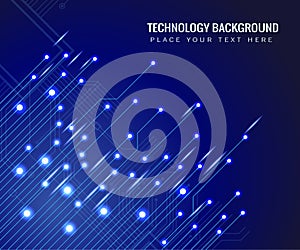 Abstract technology background with connecting dots and lines. Global network connection