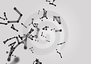 Abstract technology background with Connecting s and lines dotd. 3D Rendering