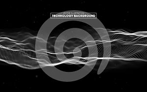 Abstract technology background. Background 3d grid.Cyber technology Ai tech wire network futuristic wireframe