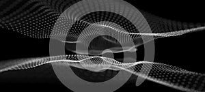 Abstract technology background. 3D visualization of big data. Analytical presentation.3D rendering