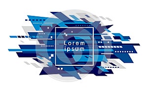 Abstract technology background design on white background vector illustration