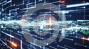 Digital Data Stream Abstract Technology Network Background