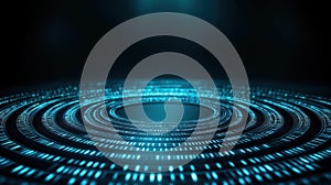 Abstract technology background with flowing binary code, ideal for tech, coding, data, or science projects