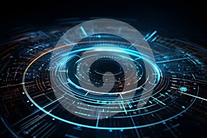 Abstract technology background. Futuristic interface. 3d rendering illustration.