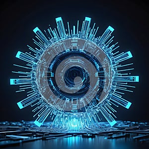 Abstract technology background. Futuristic user interface.